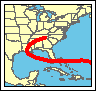 Hurricane Andrew Path of destruction 1992.gif