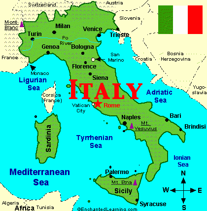 Italian map.